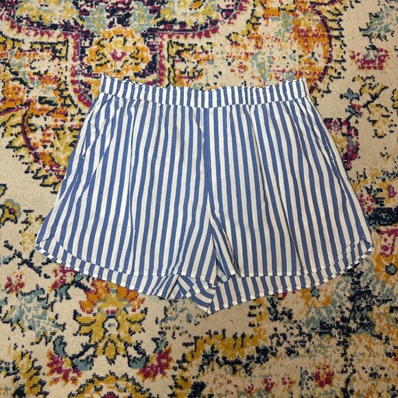 Madewell Elastic Waist Pull-On Shorts Womens Size XL Minimalist Hermitage Blue - Picture 5 of 9
